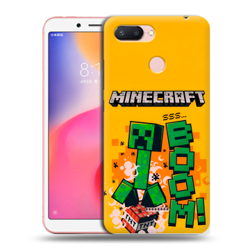Силиконовый чехол на Xiaomi RedMi 6 с принтом Майнкрафт Minecraft Силиконовый чехол на Xiaomi RedMi 6 с принтом Майнкрафт Minecraft