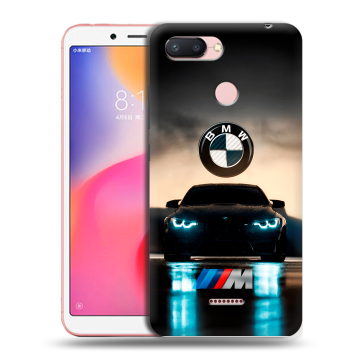 Силиконовый чехол на Xiaomi RedMi 6 с принтом БМВ BMW Силиконовый чехол на Xiaomi RedMi 6 с принтом БМВ BMW