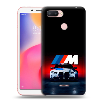 Силиконовый чехол на Xiaomi RedMi 6 с принтом БМВ BMW Силиконовый чехол на Xiaomi RedMi 6 с принтом БМВ BMW