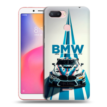 Силиконовый чехол на Xiaomi RedMi 6 с принтом БМВ BMW Силиконовый чехол на Xiaomi RedMi 6 с принтом БМВ BMW