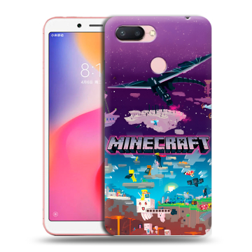 Силиконовый чехол на Xiaomi RedMi 6 с принтом Майнкрафт Minecraft Силиконовый чехол на Xiaomi RedMi 6 с принтом Майнкрафт Minecraft