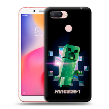 Силиконовый чехол на Xiaomi RedMi 6 с принтом Майнкрафт Minecraft Силиконовый чехол на Xiaomi RedMi 6 с принтом Майнкрафт Minecraft