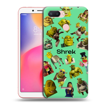 Силиконовый чехол на Xiaomi RedMi 6 с принтом Шрек Shrek