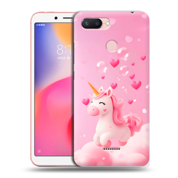 Силиконовый чехол на Xiaomi RedMi 6 с принтом Единорог Силиконовый чехол на Xiaomi RedMi 6 с принтом Единорог