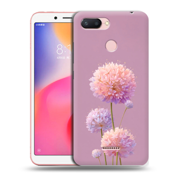 Силиконовый чехол на Xiaomi RedMi 6 с принтом Цветы Силиконовый чехол на Xiaomi RedMi 6 с принтом Цветы