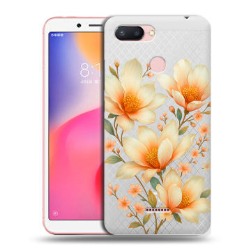 Силиконовый чехол на Xiaomi RedMi 6 с принтом Цветы