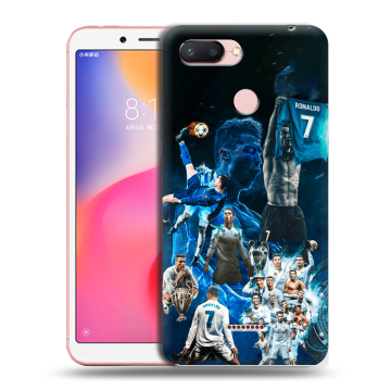 Силиконовый чехол на Xiaomi RedMi 6 с принтом Реал Роналдо Силиконовый чехол на Xiaomi RedMi 6 с принтом Реал Роналдо