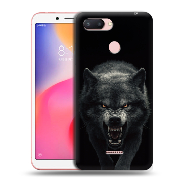 Силиконовый чехол на Xiaomi RedMi 6 с принтом Волк Силиконовый чехол на Xiaomi RedMi 6 с принтом Волк
