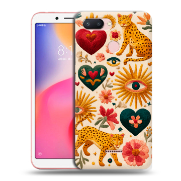 Силиконовый чехол на Xiaomi RedMi 6 с принтом Модный принт
