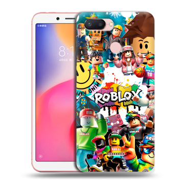 Силиконовый чехол на Xiaomi RedMi 6 с принтом Roblox Роблокс Силиконовый чехол на Xiaomi RedMi 6 с принтом Roblox Роблокс