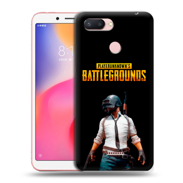 Силиконовый чехол на Xiaomi RedMi 6 с принтом PUGB ПАГБ Силиконовый чехол на Xiaomi RedMi 6 с принтом PUGB ПАГБ