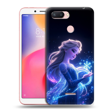 Силиконовый чехол на Xiaomi RedMi 6 с принтом Холодное сердце Frozen Силиконовый чехол на Xiaomi RedMi 6 с принтом Холодное сердце Frozen