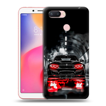 Силиконовый чехол на Xiaomi RedMi 6 с принтом BMW БМВ Силиконовый чехол на Xiaomi RedMi 6 с принтом BMW БМВ