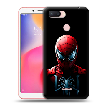 Силиконовый чехол на Xiaomi RedMi 6 с принтом Spiderman Человек паук Силиконовый чехол на Xiaomi RedMi 6 с принтом Spiderman Человек паук