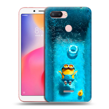 Силиконовый чехол на Xiaomi RedMi 6 с принтом Миньоны Силиконовый чехол на Xiaomi RedMi 6 с принтом Миньоны