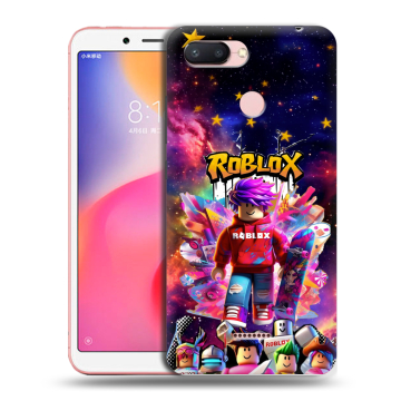 Силиконовый чехол на Xiaomi RedMi 6 с принтом Roblox Роблокс Силиконовый чехол на Xiaomi RedMi 6 с принтом Roblox Роблокс