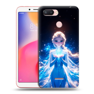 Силиконовый чехол на Xiaomi RedMi 6 с принтом Холодное сердце Frozen Силиконовый чехол на Xiaomi RedMi 6 с принтом Холодное сердце Frozen