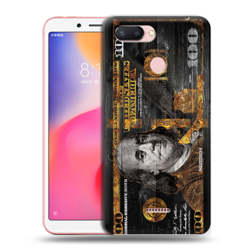 Силиконовый чехол на Xiaomi RedMi 6 с принтом Доллар деньги Силиконовый чехол на Xiaomi RedMi 6 с принтом Доллар деньги