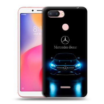 Силиконовый чехол на Xiaomi RedMi 6 с принтом Mercedes Мерседес Силиконовый чехол на Xiaomi RedMi 6 с принтом Mercedes Мерседес