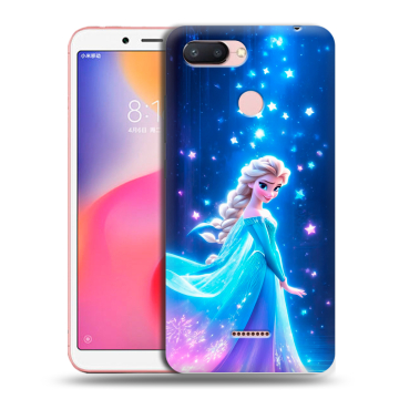 Силиконовый чехол на Xiaomi RedMi 6 с принтом Холодное сердце Frozen Силиконовый чехол на Xiaomi RedMi 6 с принтом Холодное сердце Frozen