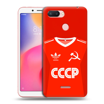 Силиконовый чехол на Xiaomi RedMi 6 с принтом Флаг Герб СССР Силиконовый чехол на Xiaomi RedMi 6 с принтом Флаг Герб СССР