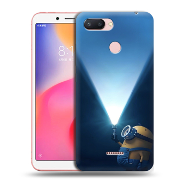 Силиконовый чехол на Xiaomi RedMi 6 с принтом Миньоны Силиконовый чехол на Xiaomi RedMi 6 с принтом Миньоны