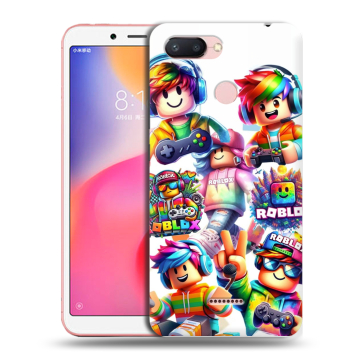 Силиконовый чехол на Xiaomi RedMi 6 с принтом Roblox Роблокс Силиконовый чехол на Xiaomi RedMi 6 с принтом Roblox Роблокс