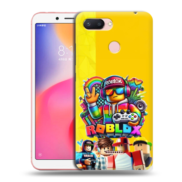 Силиконовый чехол на Xiaomi RedMi 6 с принтом Roblox Роблокс Силиконовый чехол на Xiaomi RedMi 6 с принтом Roblox Роблокс