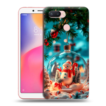 Силиконовый чехол на Xiaomi RedMi 6 с принтом Новый год Силиконовый чехол на Xiaomi RedMi 6 с принтом Новый год