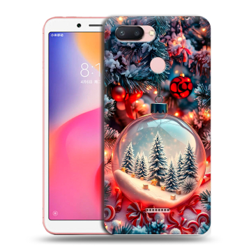 Силиконовый чехол на Xiaomi RedMi 6 с принтом Новый год Силиконовый чехол на Xiaomi RedMi 6 с принтом Новый год