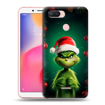 Силиконовый чехол на Xiaomi RedMi 6 с принтом Гринч Новый год Рождество Силиконовый чехол на Xiaomi RedMi 6 с принтом Гринч Новый год Рождество