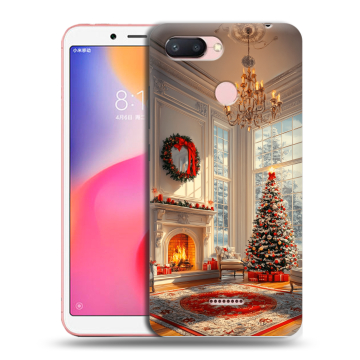 Силиконовый чехол на Xiaomi RedMi 6 с принтом Новый год Силиконовый чехол на Xiaomi RedMi 6 с принтом Новый год