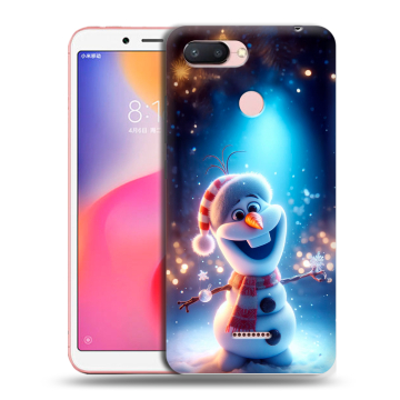 Силиконовый чехол на Xiaomi RedMi 6 с принтом Новый год Силиконовый чехол на Xiaomi RedMi 6 с принтом Новый год
