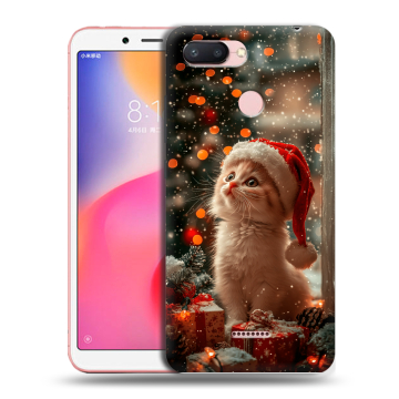 Силиконовый чехол на Xiaomi RedMi 6 с принтом Новый год Силиконовый чехол на Xiaomi RedMi 6 с принтом Новый год