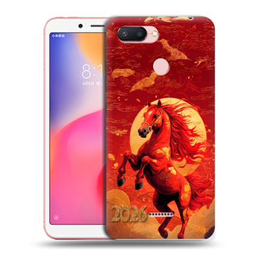 Силиконовый чехол на Xiaomi RedMi 6 с принтом Новый год Силиконовый чехол на Xiaomi RedMi 6 с принтом Новый год