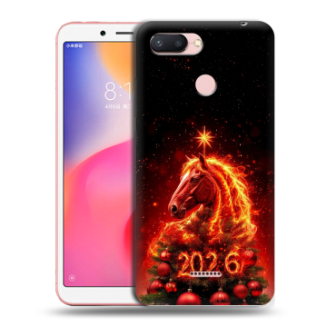 Силиконовый чехол на Xiaomi RedMi 6 с принтом Новый год Силиконовый чехол на Xiaomi RedMi 6 с принтом Новый год