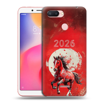 Силиконовый чехол на Xiaomi RedMi 6 с принтом Новый год Силиконовый чехол на Xiaomi RedMi 6 с принтом Новый год
