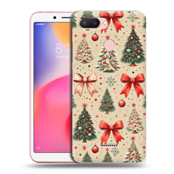 Силиконовый чехол на Xiaomi RedMi 6 с принтом Новый год Силиконовый чехол на Xiaomi RedMi 6 с принтом Новый год