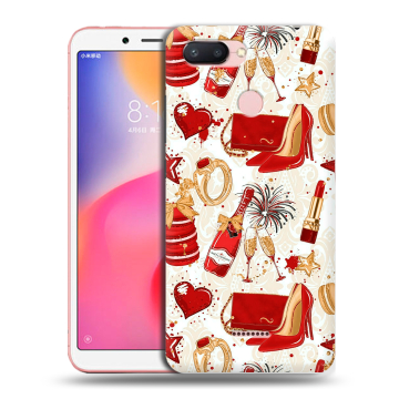 Силиконовый чехол на Xiaomi RedMi 6 с принтом Новый год Силиконовый чехол на Xiaomi RedMi 6 с принтом Новый год