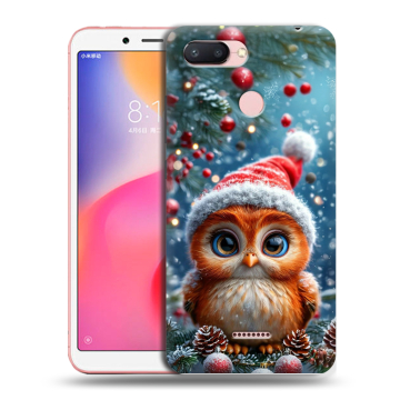Силиконовый чехол на Xiaomi RedMi 6 с принтом Новый год Силиконовый чехол на Xiaomi RedMi 6 с принтом Новый год