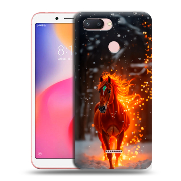 Силиконовый чехол на Xiaomi RedMi 6 с принтом Новый год Силиконовый чехол на Xiaomi RedMi 6 с принтом Новый год