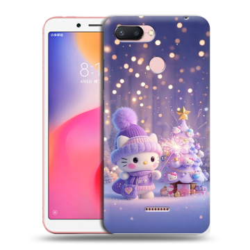Силиконовый чехол на Xiaomi RedMi 6 с принтом Новый год Силиконовый чехол на Xiaomi RedMi 6 с принтом Новый год