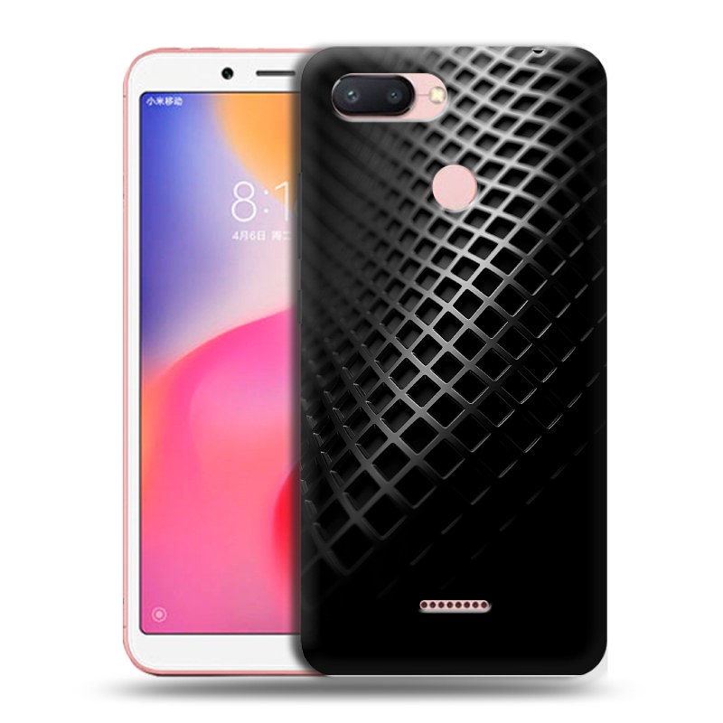 Силиконовый чехол на Xiaomi RedMi 6 с принтом Текстура металла Силиконовый чехол на Xiaomi RedMi 6 с принтом Текстура металла