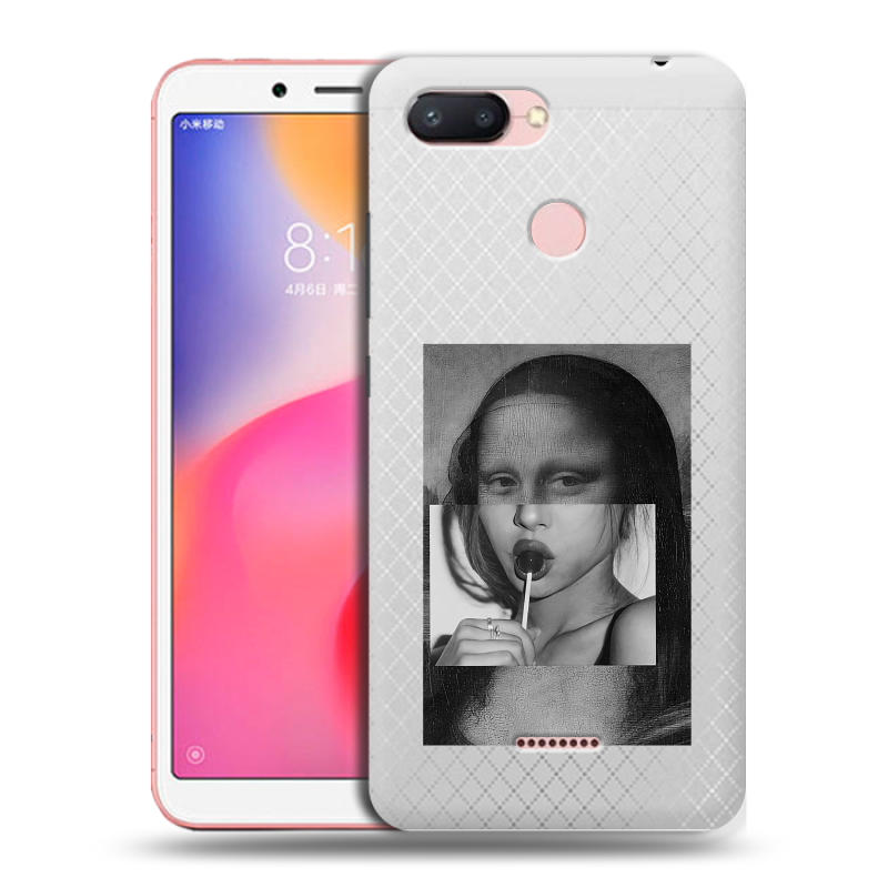 Силиконовый чехол на Xiaomi RedMi 6 с принтом Мона Лиза Силиконовый чехол на Xiaomi RedMi 6 с принтом Мона Лиза