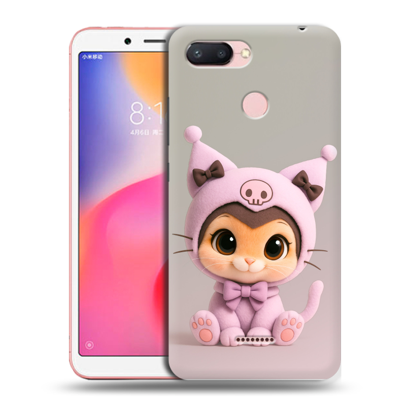 Силиконовый чехол на Xiaomi RedMi 6 с принтом Куроми Kuromi Силиконовый чехол на Xiaomi RedMi 6 с принтом Куроми Kuromi