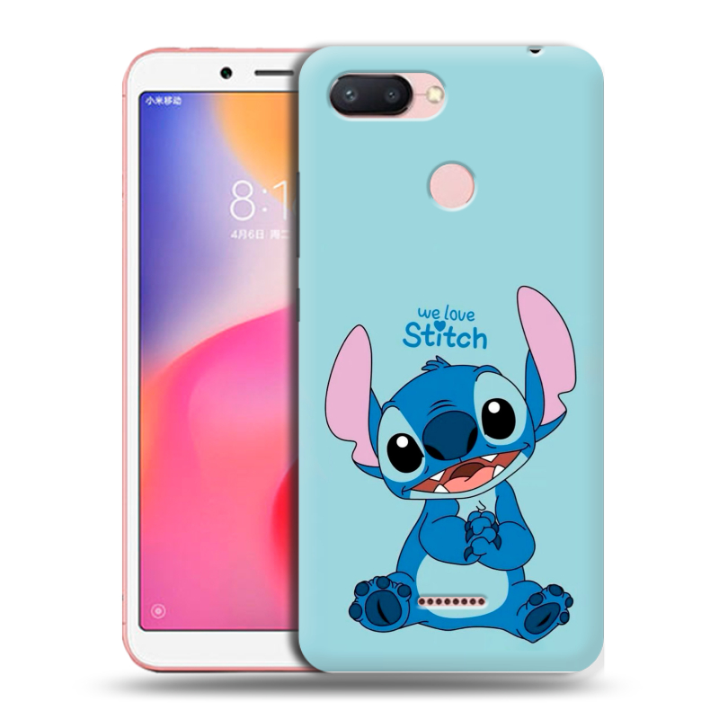 Силиконовый чехол на Xiaomi RedMi 6 с принтом Лило и Стич Силиконовый чехол на Xiaomi RedMi 6 с принтом Лило и Стич