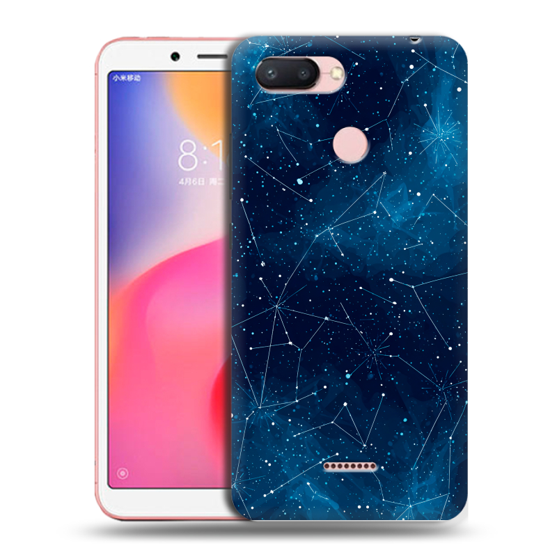 Силиконовый противоударный чехол на Xiaomi RedMi 6 с принтом Космос звезды Силиконовый противоударный чехол на Xiaomi RedMi 6 с принтом Космос звезды