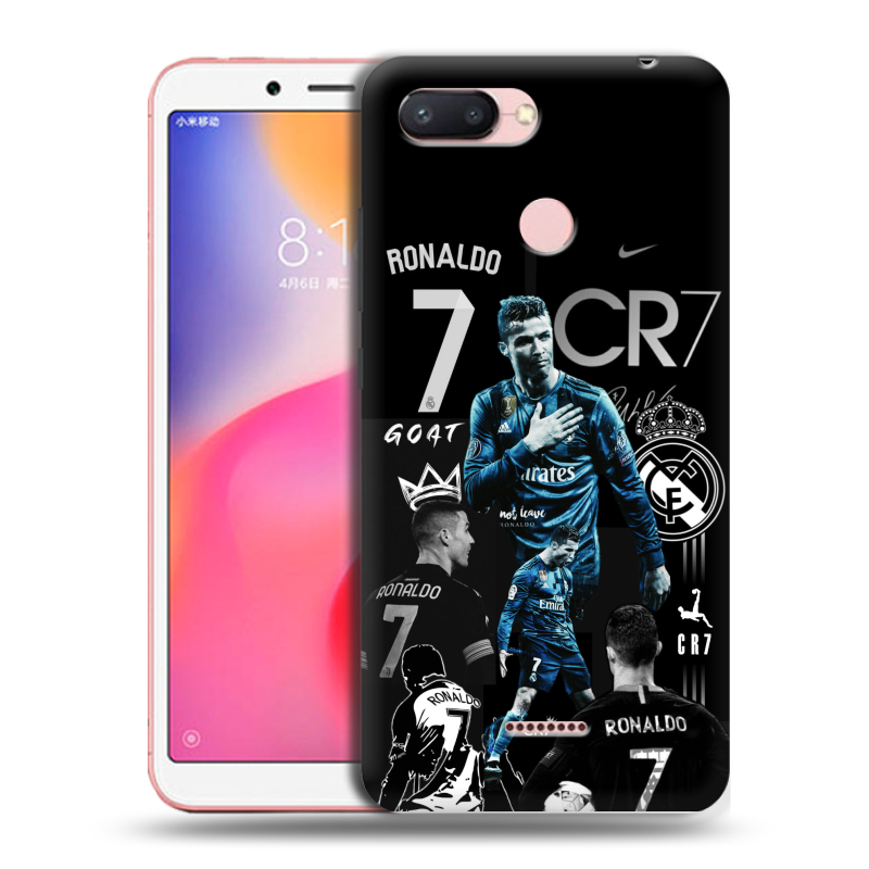 Силиконовый чехол на Xiaomi RedMi 6 с принтом Реал Роналдо Силиконовый чехол на Xiaomi RedMi 6 с принтом Реал Роналдо