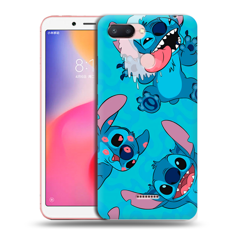 Пластиковый чехол на Xiaomi RedMi 6 с принтом Лило и Стич Пластиковый чехол на Xiaomi RedMi 6 с принтом Лило и Стич