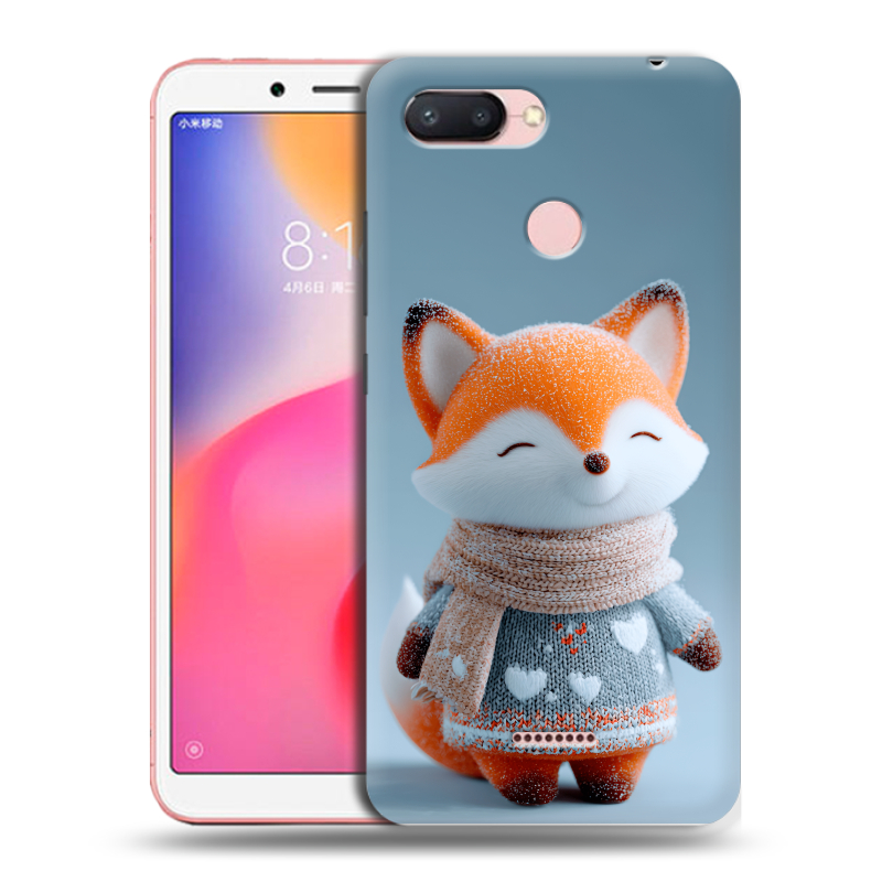 Пластиковый чехол на Xiaomi RedMi 6 с принтом Лиса Пластиковый чехол на Xiaomi RedMi 6 с принтом Лиса